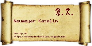 Neumeyer Katalin névjegykártya